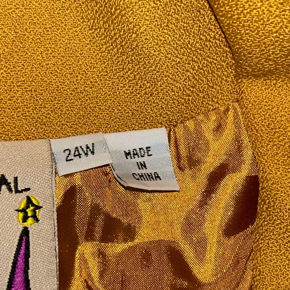 Antthony Golden Mustard Button-Front Blazer Jacket Skirt Suit Combo - Picture 7 of 10